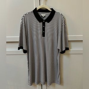 Callaway men’s golf polo, black and white stripe, size XL
